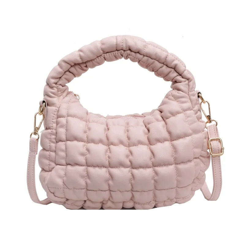 wholesale fashion mini women shoulder crossbody bag ladies underarm tote handbags New Pleated Rhombus Crossbody Puffer Tote Bag