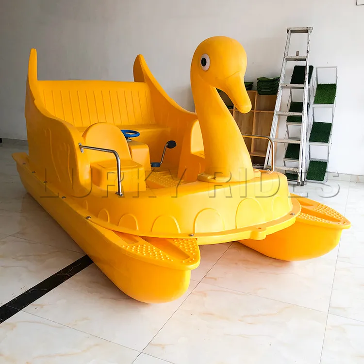 Low price Water amusement park fiberglass used swan pedal boats