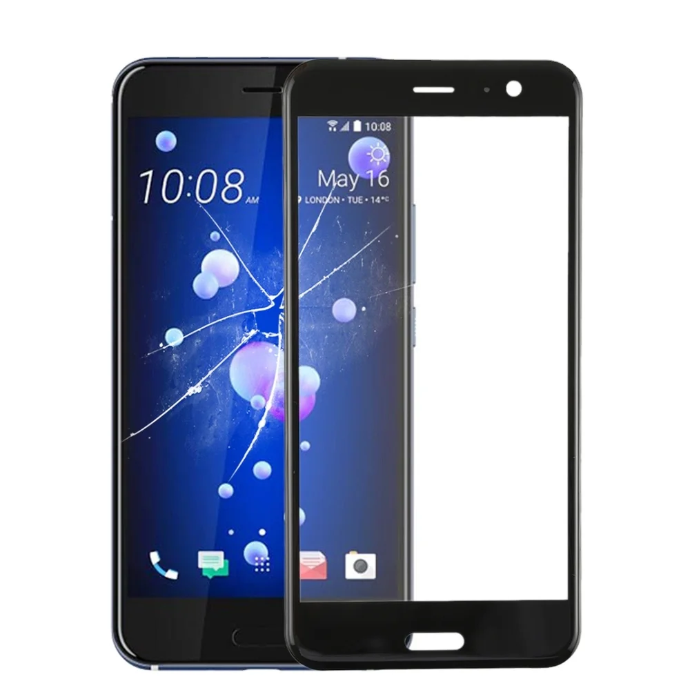 GZM-parts Mobile phone LCD Front Glass For HTC U11 U-3w U-1w U-3u Display Touch Screen Outer Glass Panel Replacement Repair