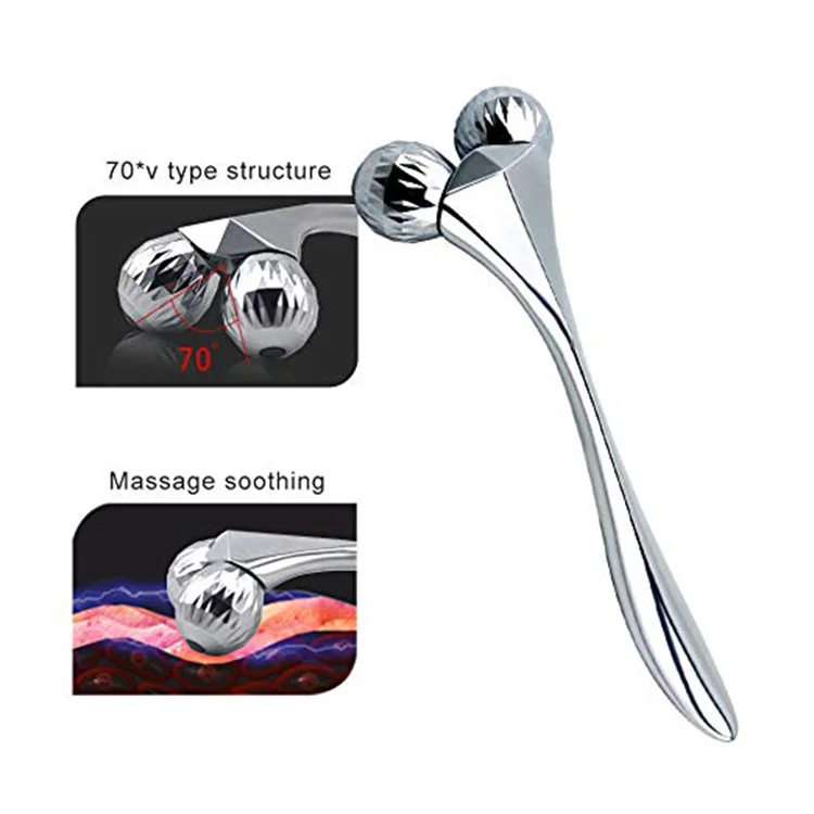 Wholesale Mini Handheld Metal 3D Portable Face Massager Roller