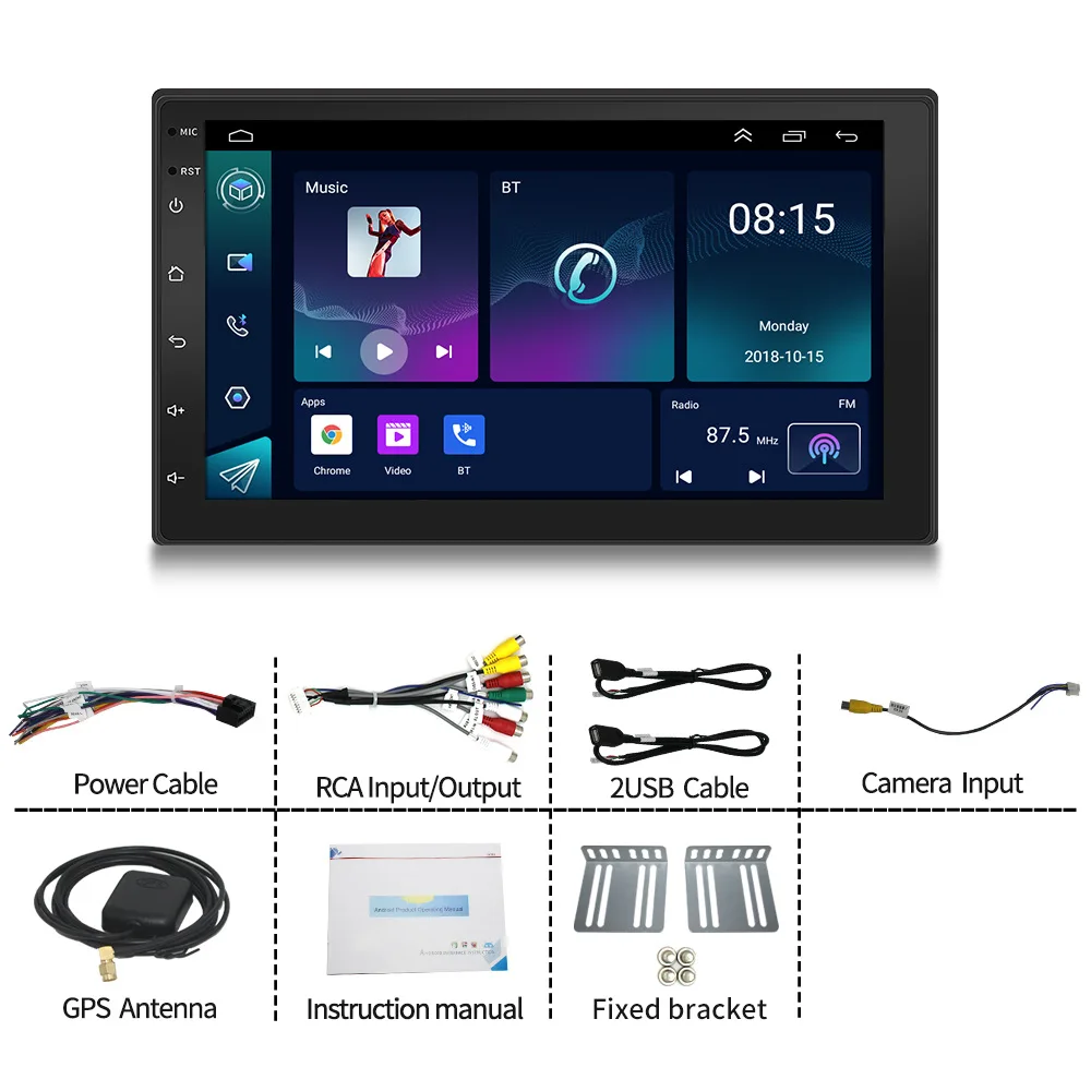 Car Stereo 10 inch 9 Inch 7 inch  Multimedia Audio Touch Screen Single Din Android Car Player