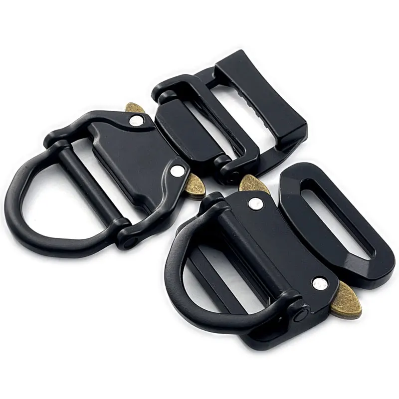 Wholesale OEM Matte Black Color 2 inch Metal Custom 38mm Belt Tactical Cobra Buckle With D Ring