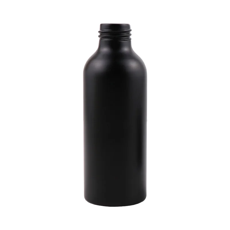 50ml 80nl 100ml 150ml Matte black cosmetic metal bottle with powder pump for cosmetic packing