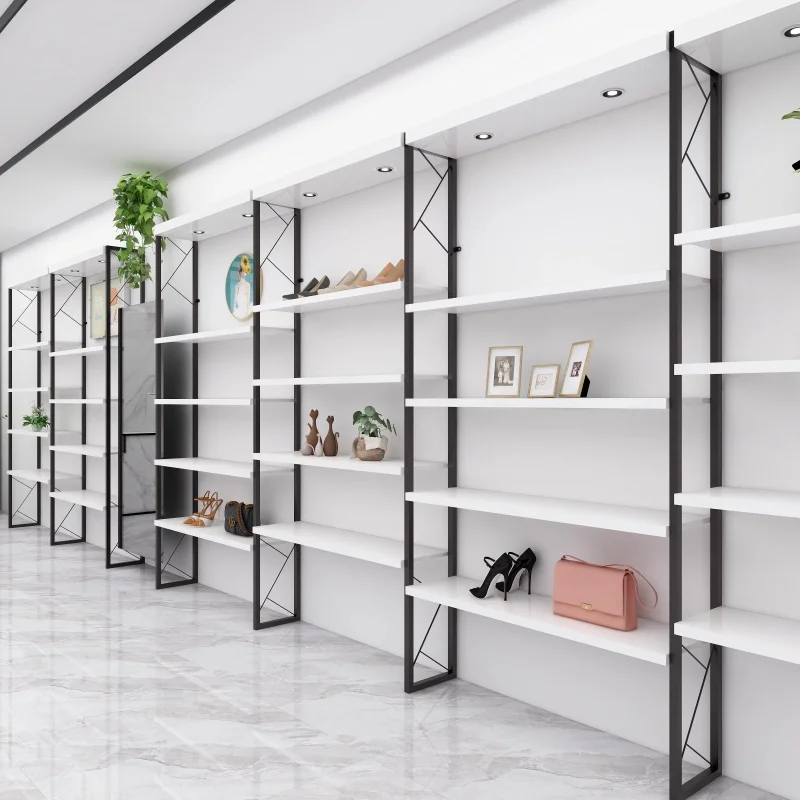 Simple Modern Shoe Rack Cabinet Storage Custom Retail Heavy Duty Shoe Racks for Shoe Store