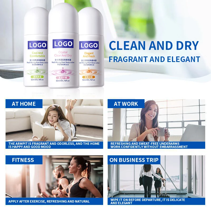 Wholesale Natural Aluminum Free Vegan Organic Deodorant Antiperspirant, Unisex Underarm Roll On Body Deodorant