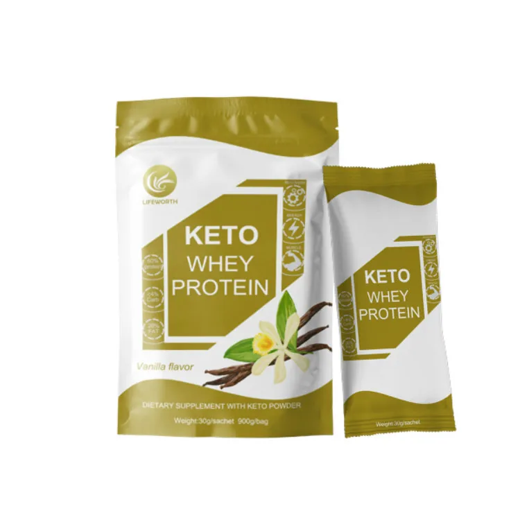 Lifeworth best benefits keto drink vanilla powder flavor raw whey protein powder Meal replacement shake