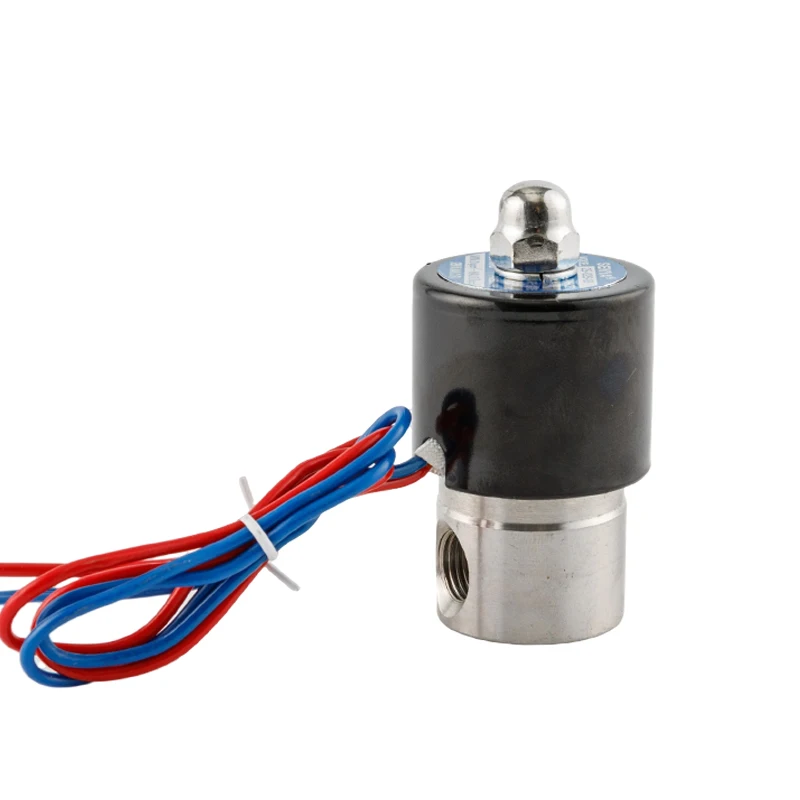 2S Series DC 12V 24V AC 220V Stainless Steel Normally Closed Air Water Gas Solenoid Valve