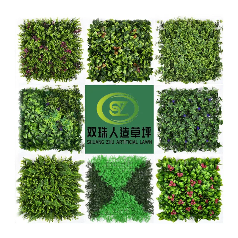 Landscape Artificial Grass Wall Panels hedge Plant Artificial Wall Grass Wall For Home Restaurant Indoor Decor