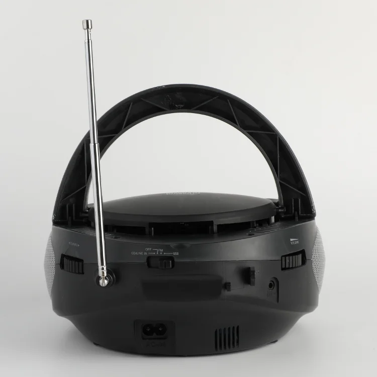 Портативный Ретро Fm-радио Boombox CD плеер с Aux USB MP3