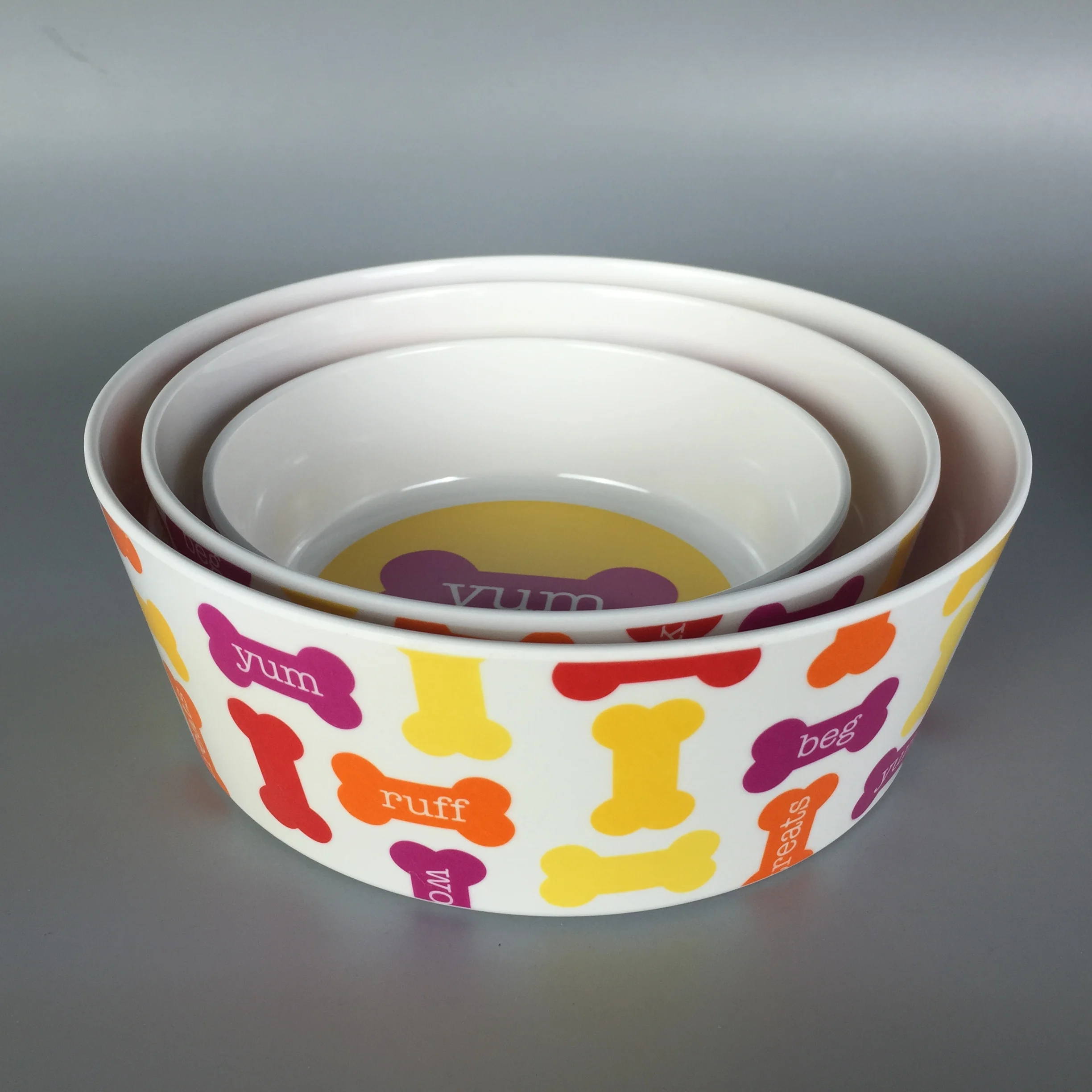 Hot selling Custom Melamine Pet Bowls & Feeders Outdoor Cat Melamine Personalize Dog Bowl