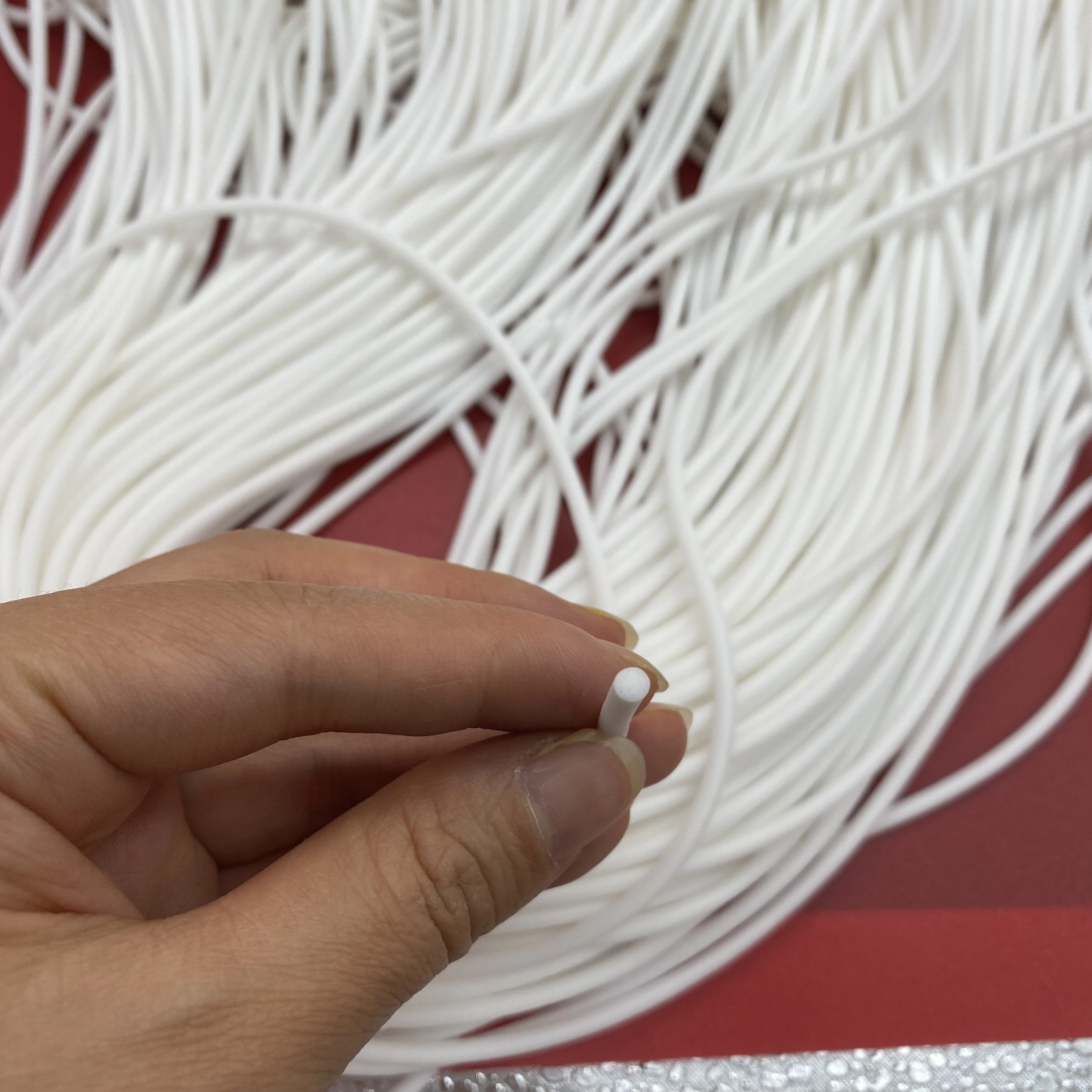 round elastic silicone foam rubber cord strip 1mm 2mm 3mm 4mm