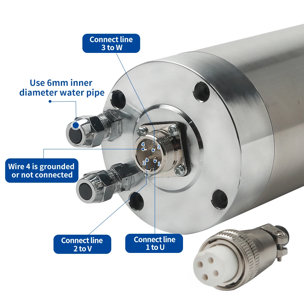 Spindle 2.2kw Water-Cooled Cooling Cnc Router Motor 220v/380v Engraving 24000 Rpm 400hz
