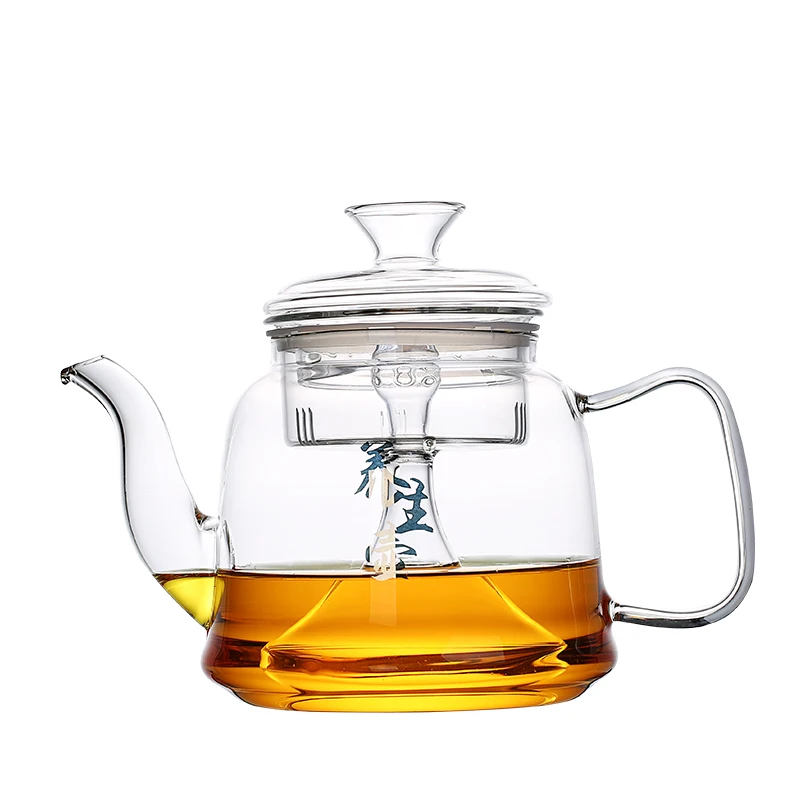 High Borosilicate Glass Filtering Tea Maker Teapot clear Tea Set