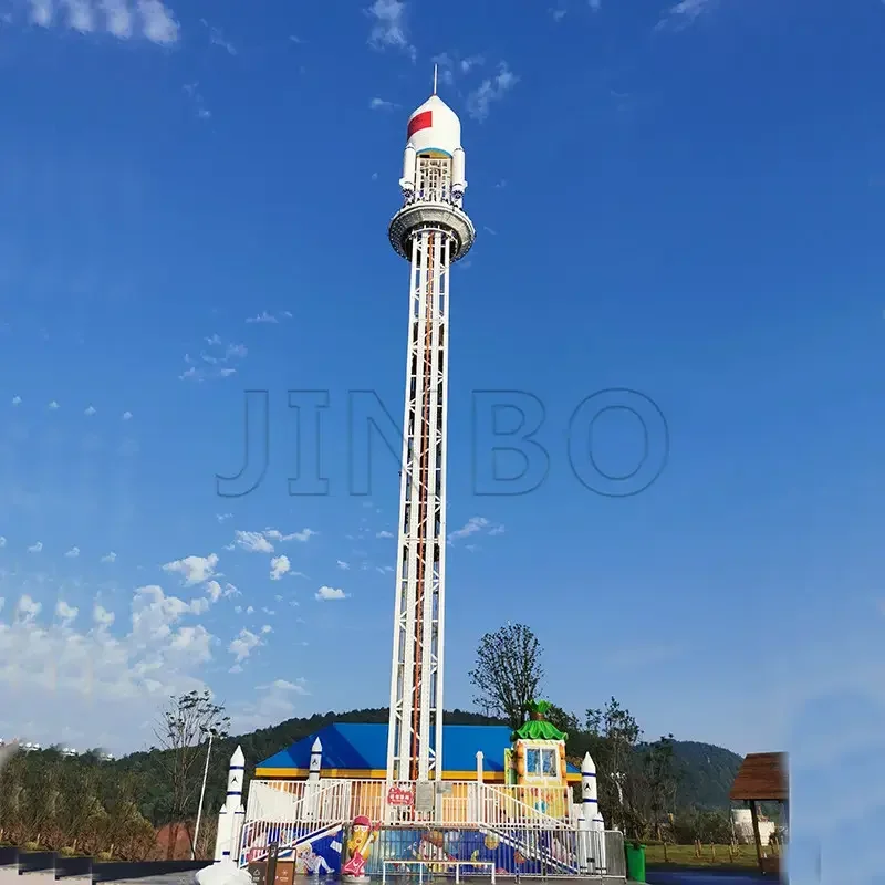 Jumping park thrilling rotate free fall drop tower drop tower amusement rides for sale entertainment equipment jumping