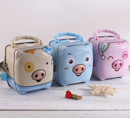 Прямая Продажа с фабрики оптовая продажа креативная металлическая школьная коробка для монет мультяшная Копилка в форме свиньи