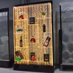 modern led home bar furniture water bubble panel wall bar wine cabinet