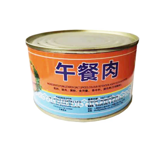 
sliced canned Pork Luncheon Meat food 