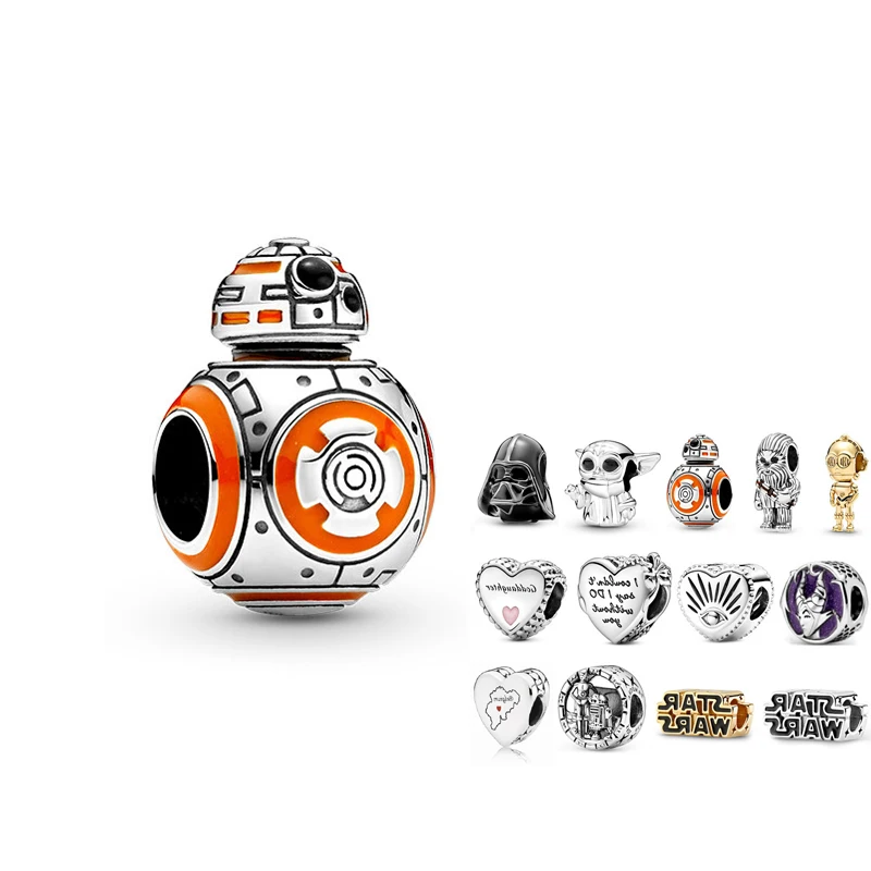 
Star charm lightsaber 2020 NEW 925 Sterling Silver Beads Alien warrior jewelry Fit Original Bracelet for women DIY jewe 