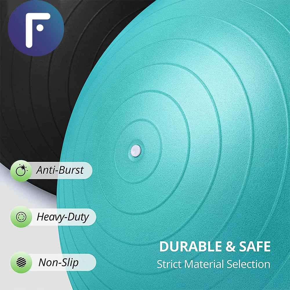 High Quality Multi Color Anti-burst Yoga Ball Slip resistance fitness custom sized pvc Pilates Yoga Ball