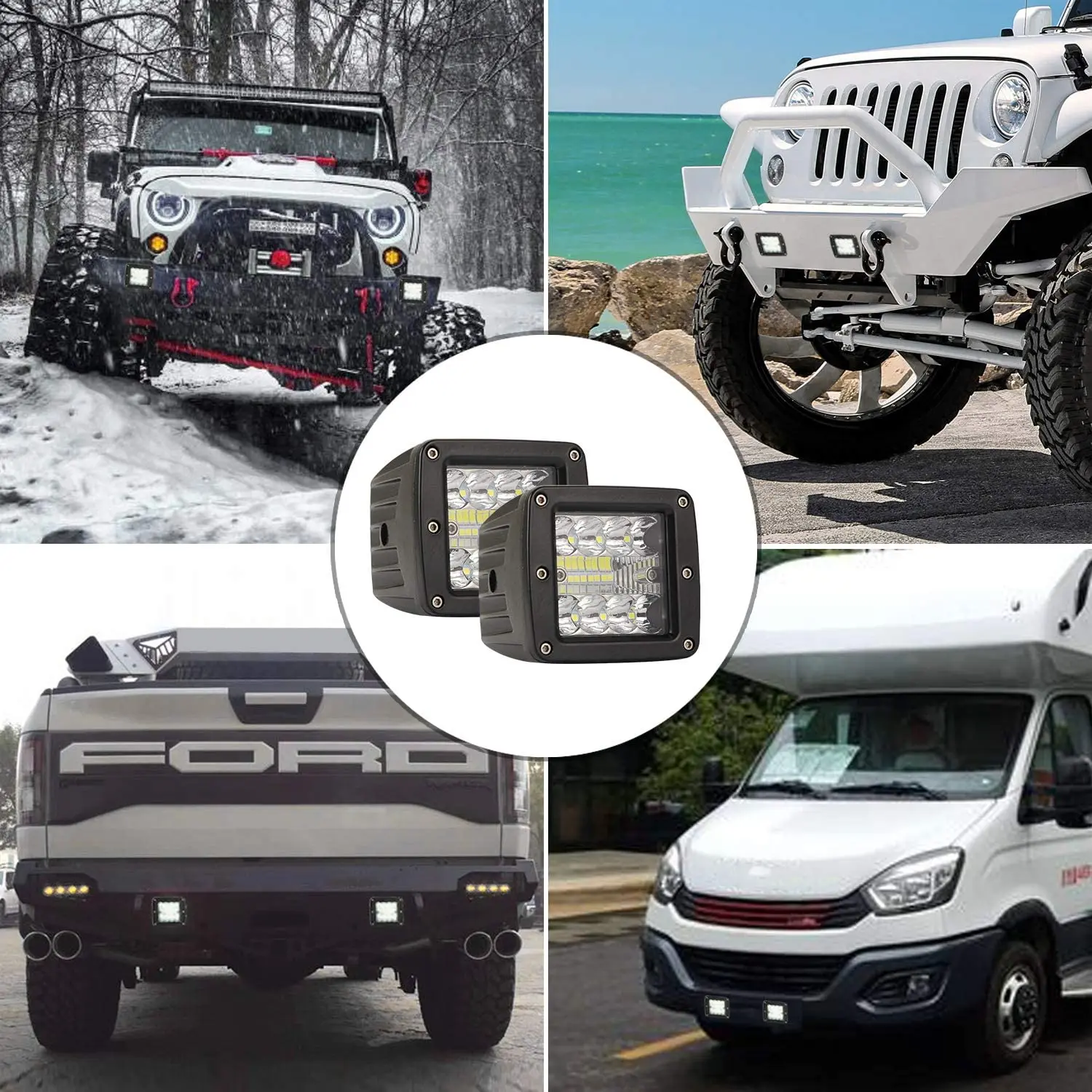 Tripcraft 48W 4.6-inch embedded LED pod fog lights for SUV 4WD trucks