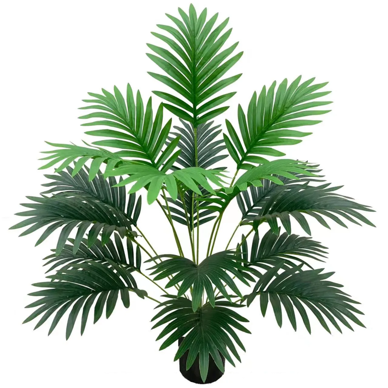 Simulated Green Plant Scattered Tail Sunflower Potted Plant Indoor Living Room Home Decoration Iron Tree Leaf Tree Bonsai