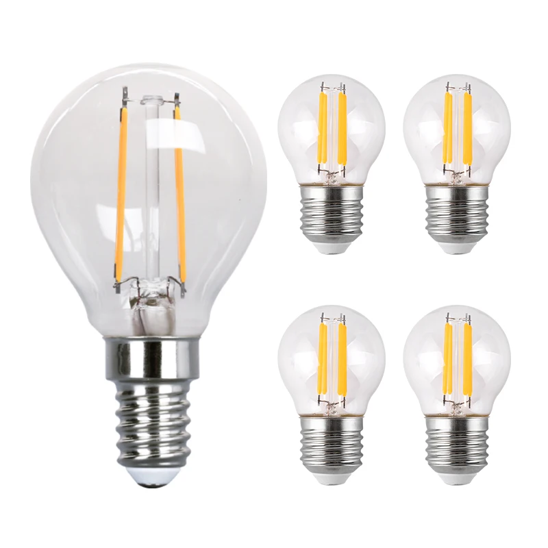 Decoration edison vintage antique retro warm white e14 e27 b22 G45 P45 2w 4w clear amber opal frosted globel led light bulb