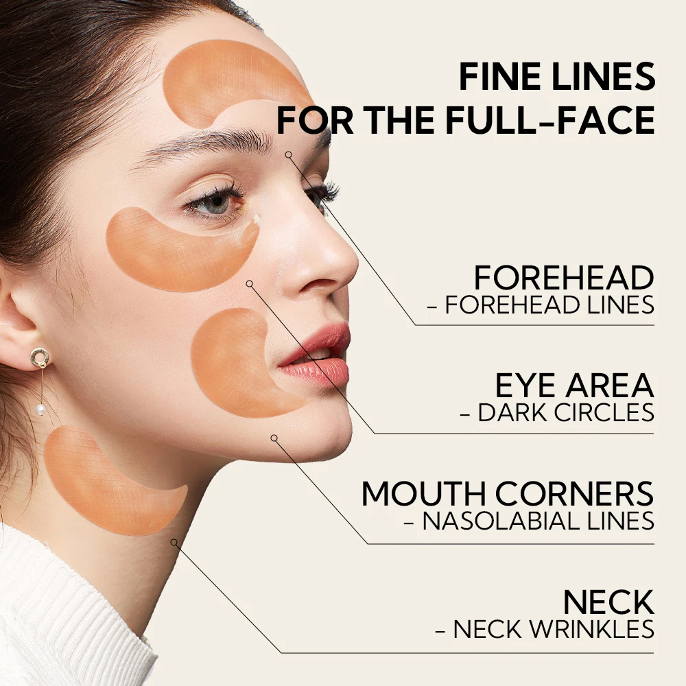 lanbena Antioxidant Vitamin C Hydra-Gel Eye Patches Puffy Eyes & Dark Circles, Skincare Treatment for Men & Women 60pcs