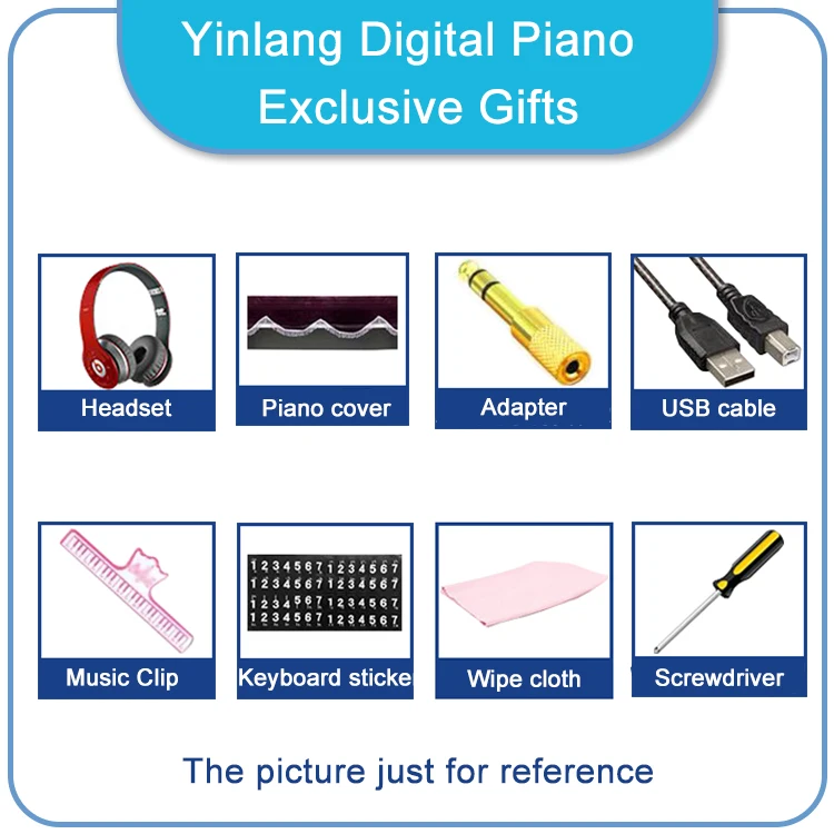 88 Standard Touch keys Portable Keyboard Music Instruments Plastic Keyboards