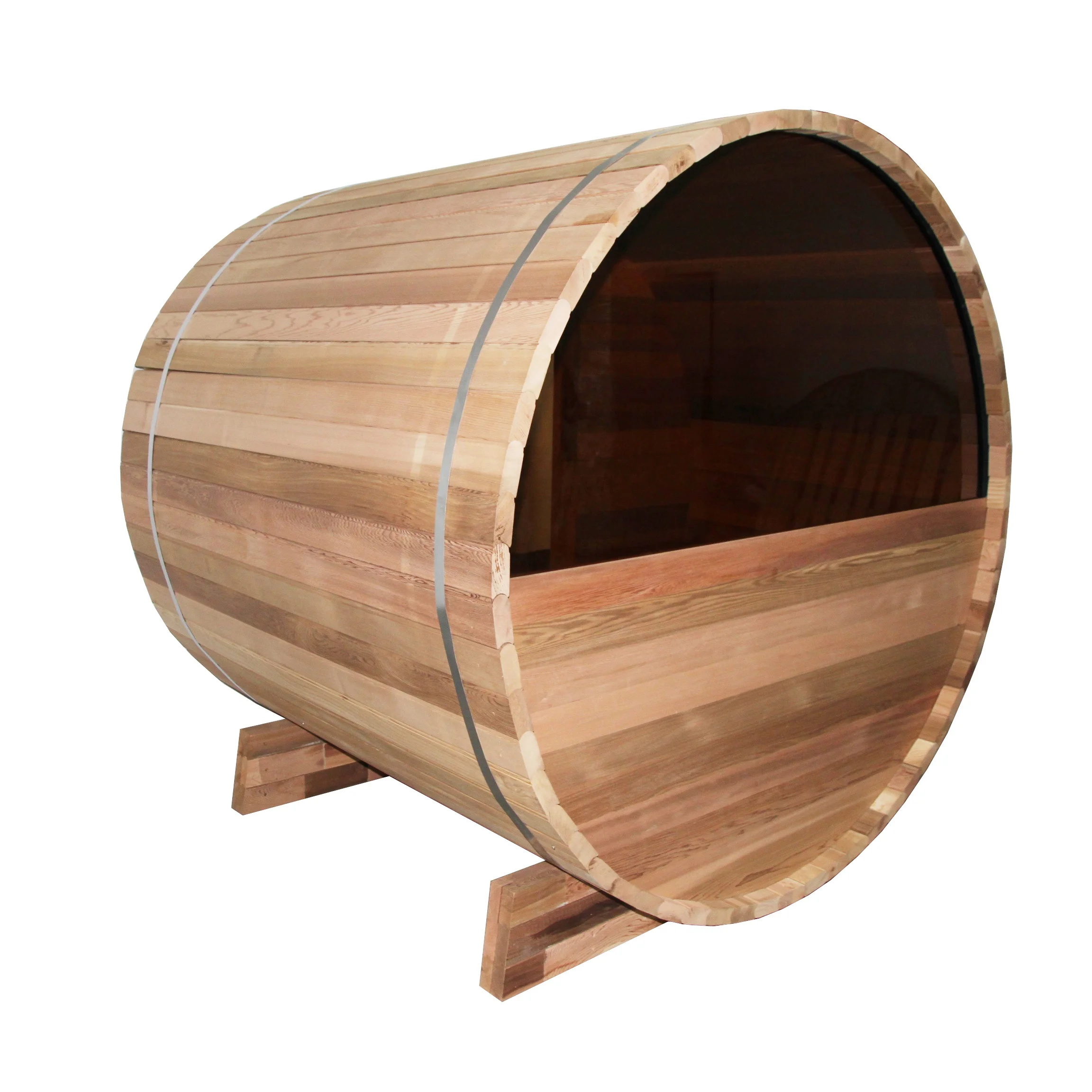 OEN/ODM Design 26 Years Experience  Manufacturer Best Canadian Red Cedar Outdoor Barrel Sauna Room For 4-6 Persons