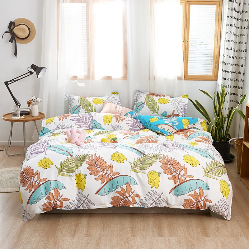 Набивное полиэстеровое покрытие со стильным рисунком Conjunto De Roupa Cama современный Стёганое ватное одеяло для отеля Комплект постельного белья из