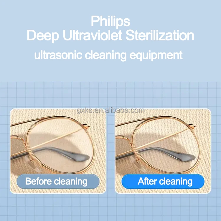 Home Electronic Portable Ultrasonic Cleaner Jewelry Watch Glasses Digital Cleaning Machine UV Ultrasonic Cleaner