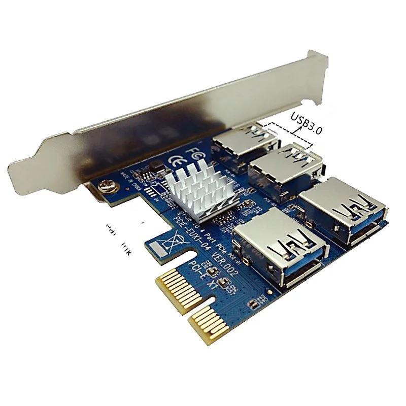 Лидер продаж Райзер-карта USB 3 0 Pci-e 1-4 порта Pci Express 4 16x слот внешний адаптер карта усиления