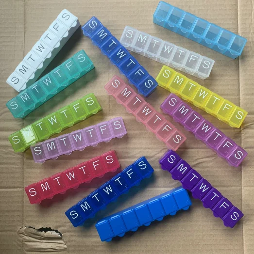 plastic Pill Storage Box Case For Travel 7 days