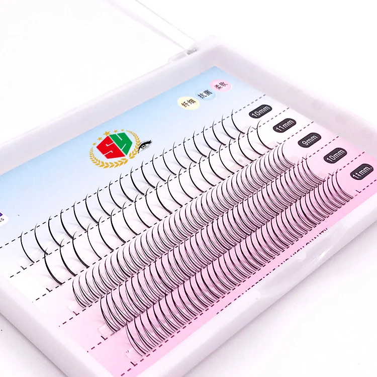 4d 5d 6d 10d Private Label Pre Made Fan Eyelash Extension Tray Faux Mink Heat Bonded Las Extension Fans Volume Pre Made Fan
