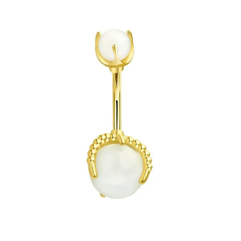 Chic Gold Color Tassel Dangled Belly Button Ring Stainless Steel Flower Butterfly Bee Crystal Belly Piercing Jewelry