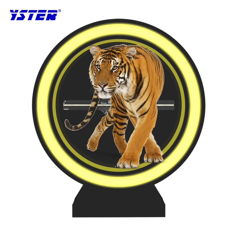 Movable 3d hologram fan display with cover mobile App control  3d holographic fan hologram projector in case