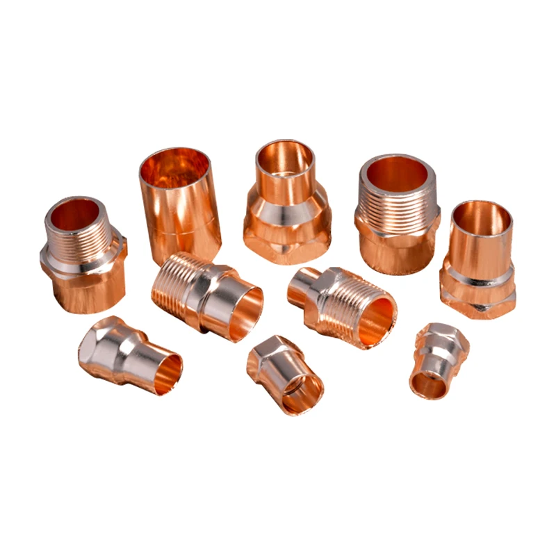 Wholesale Copper Elbow Tee Fitting Copper Pipe Fittings for Refrigerator and air Conditioning Hailiang