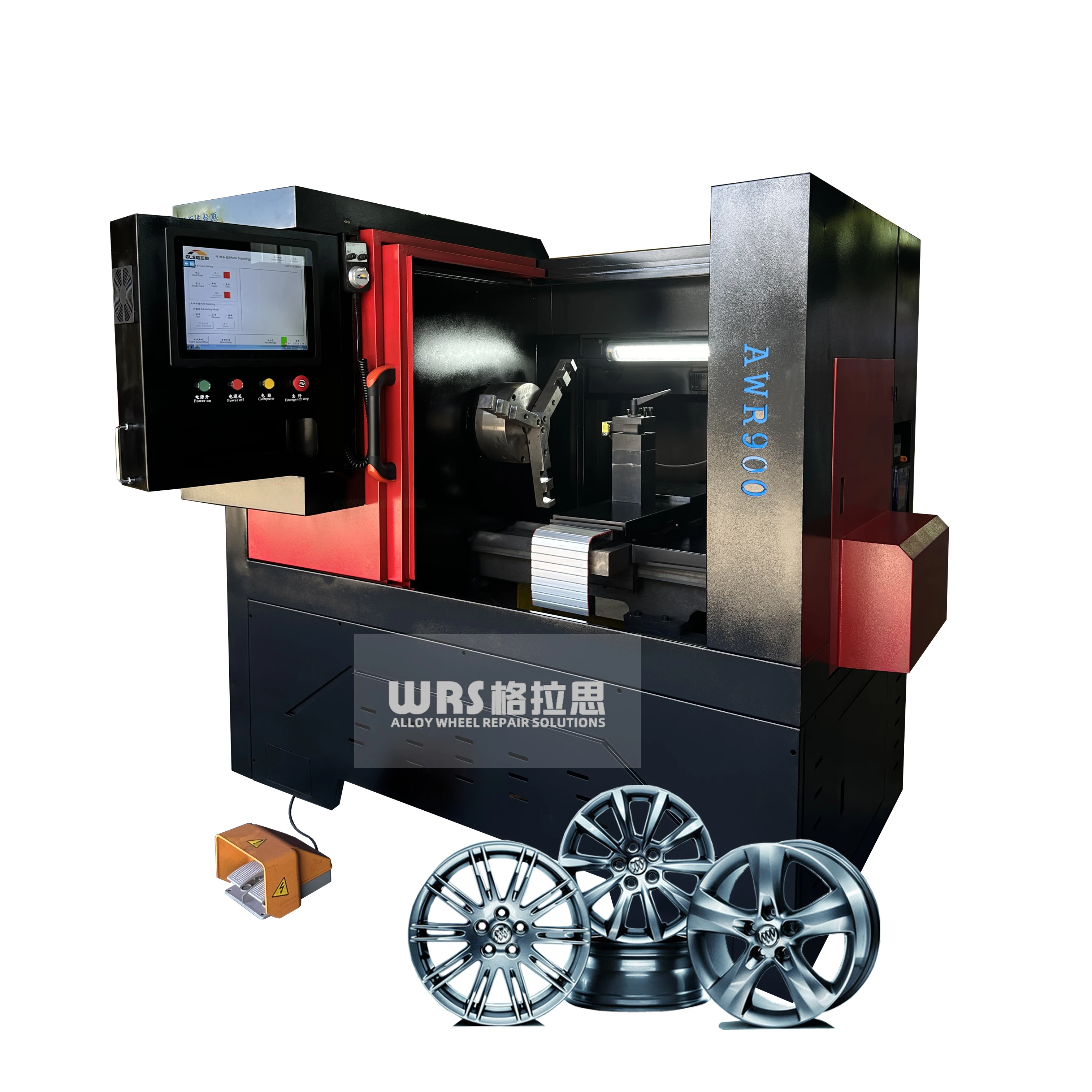 WRS AWR900 laser scanning Diamond cutting Alloy Wheel rim wheel cnc lathe Repair Machine for alloy wheels