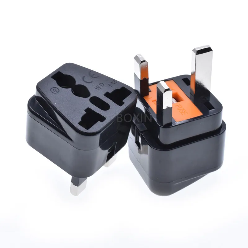 Universal to UK plug adapter with 13A FUSE US/EU/UK/AU to BS Conversion Connector Singapore Malaysia plug