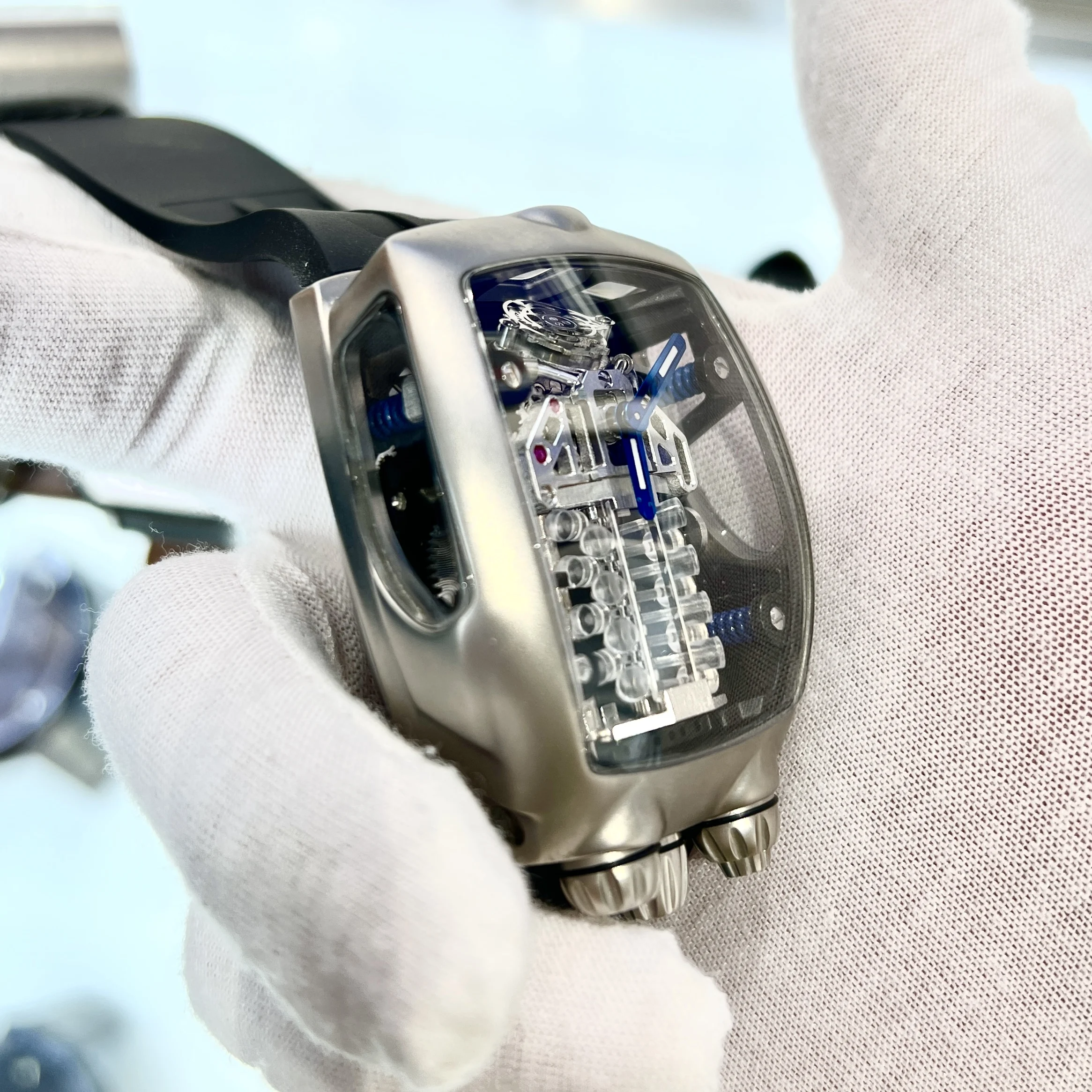 New Self winding Engine Watch Mechanical OEM Luxury Strap Skeleton Watch Automatic Movement Mechanical Wrist Watches For Men