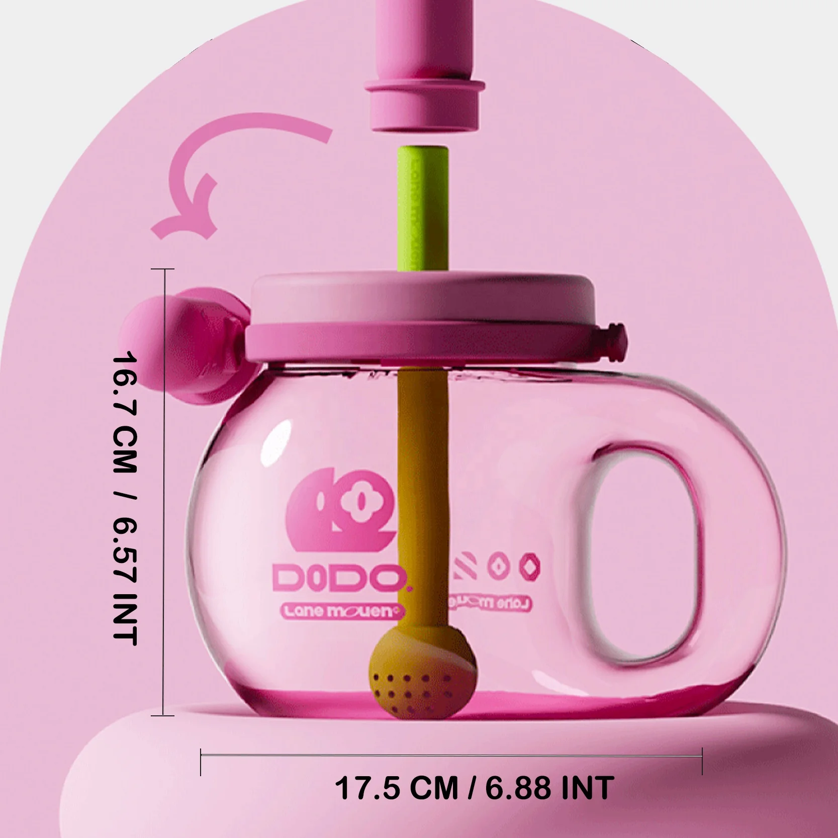 On-the-Go Hydration 4 Colors Tritan Bottle with Straw Large Capacity Cartoon Design Heat-Resistant Leak-Proof BPA-Free for Kids