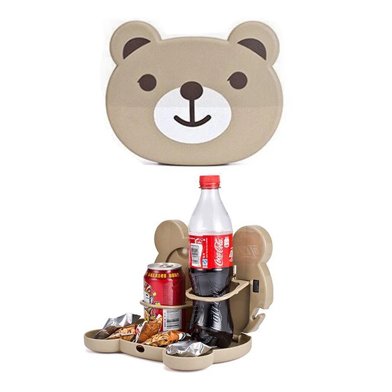 Car Dining Tray Car Interior Accessories 23.5*19CM Car Drink Holder Backseat Cup Holder Folding Cartoon Dining Tray