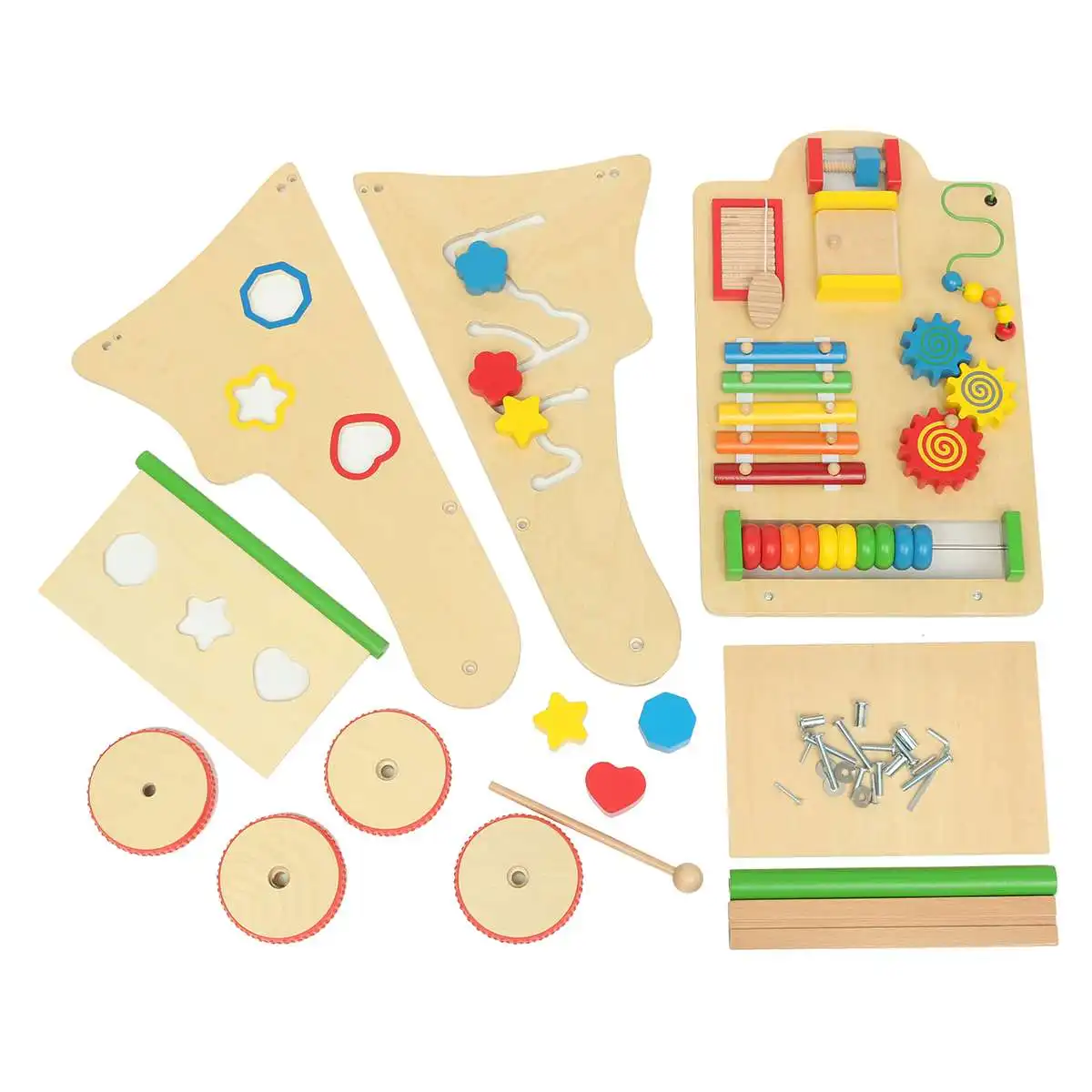 New Multifunction Educational Learning Activity Children Wooden Baby Walker Toy For Kids