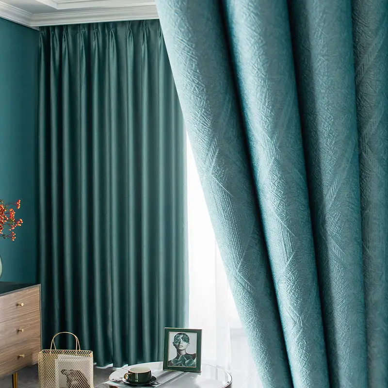 2022 Factory Wholesale High Quality Ready Made Custom Make Design Emboss Blackout Window Curtain for Living Room
