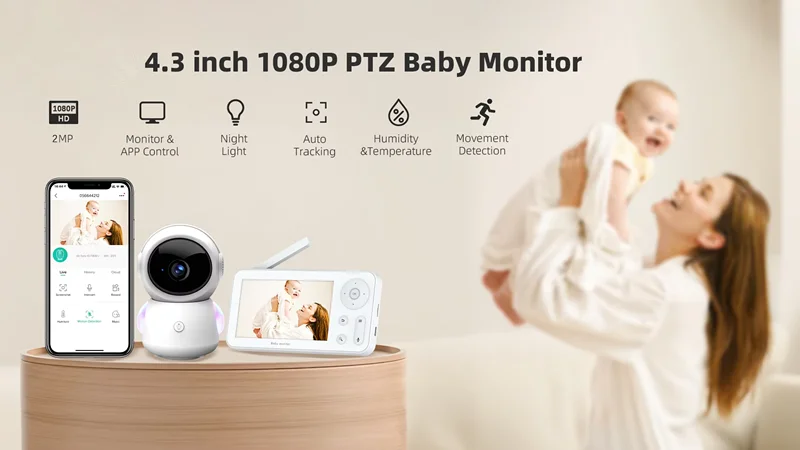 New 1080P Full HD CCTV Wireless Two-Way Audio Night Vision Smart Home Security Camera Video WiFi Baby Sleep Monitor With App