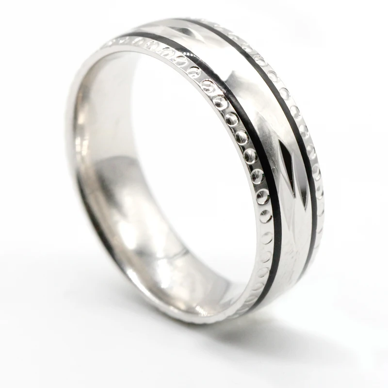 Wholesale 925 Sterling Silver  Wedding Ring Elegant Style Couple Round Jewelry Lover Ring