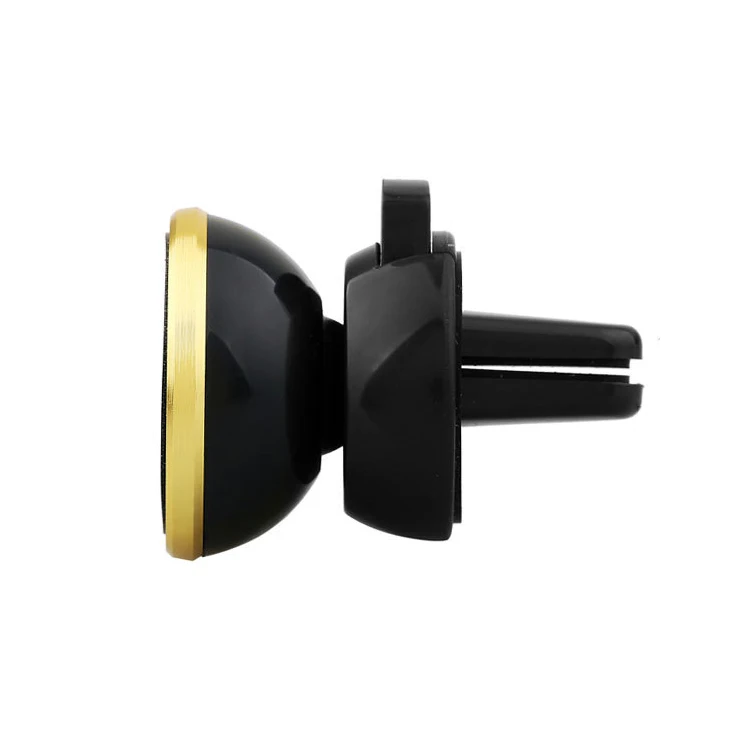 universal snap 360 rotation magnet mount aluminum clip air vent mini magnetic car phone holder with metal plate