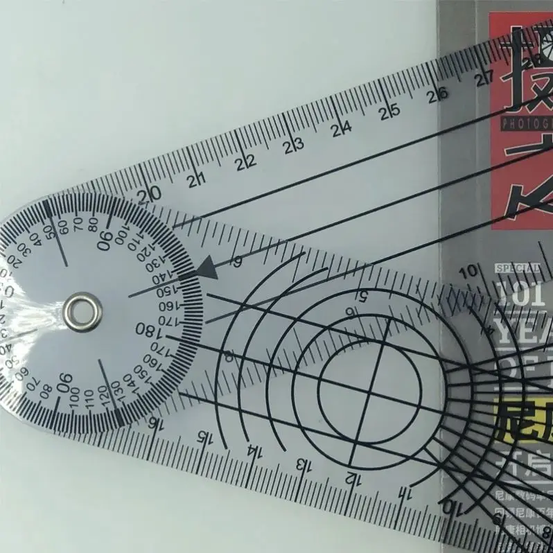 360 Degree Goniometer Angle Medical Spinal Angle Ruler Protractor Angle finder Measuring Tool