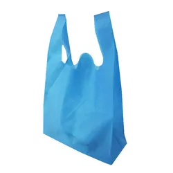 Hot selling eco friendly reusable non woven vest  t shirt carry bag with logo