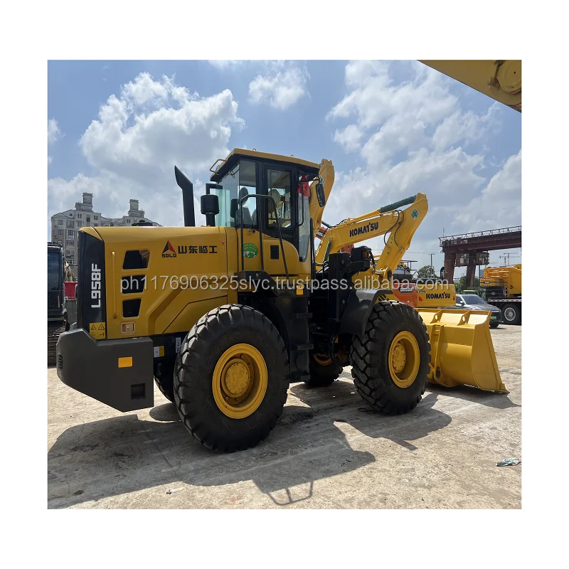 Подержанный погрузчик LINGONG машина для подержанных колес Китай SDLG L958F 958 956 подержанный колесный гидравлический 5-тонный оригинальный продажи
